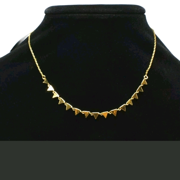 REBECCA MINKOFF GOLD TRIANGLE NECKLACE